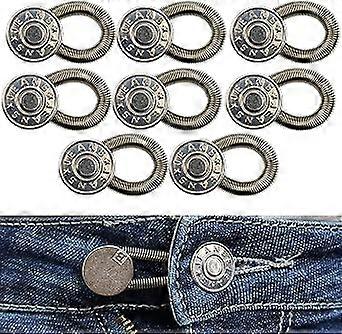 Belt Extenders, Button Extenders, Set of 8, Elastic Button Extender for Pants up to 50mm, Retractable Buttons, Adjustable Waist Extenders for Jeans an