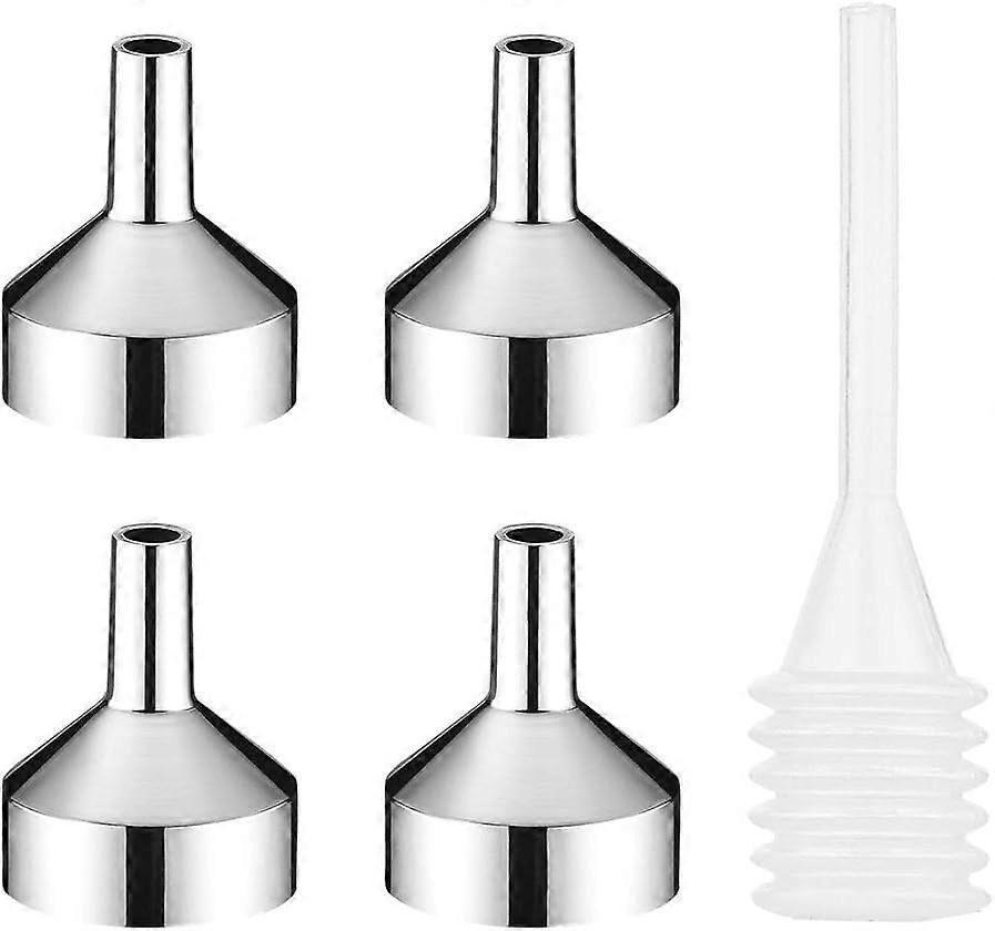 4 PCS Mini Metal Funnel for Refilling with Mini Pipett - Small Perfume Funnel for Sample and Essential Oil (Dia. 18mm)