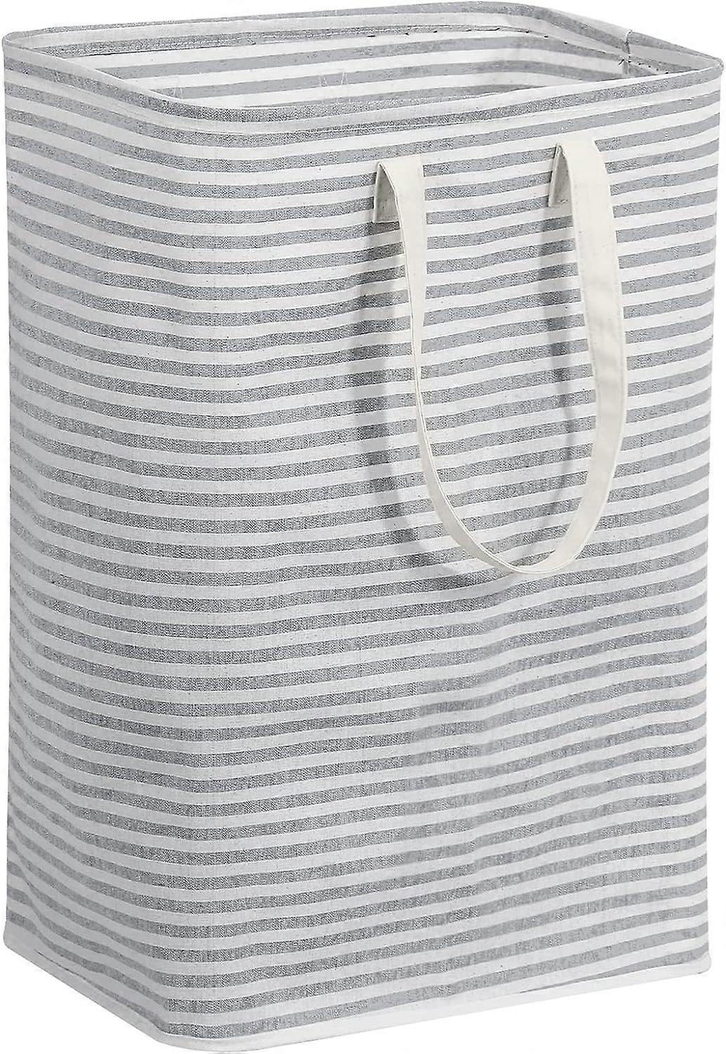 Dirty Laundry Hamper 72L Foldable Waterproof Fabric with Large Capacity Grey, 40x30x60cm