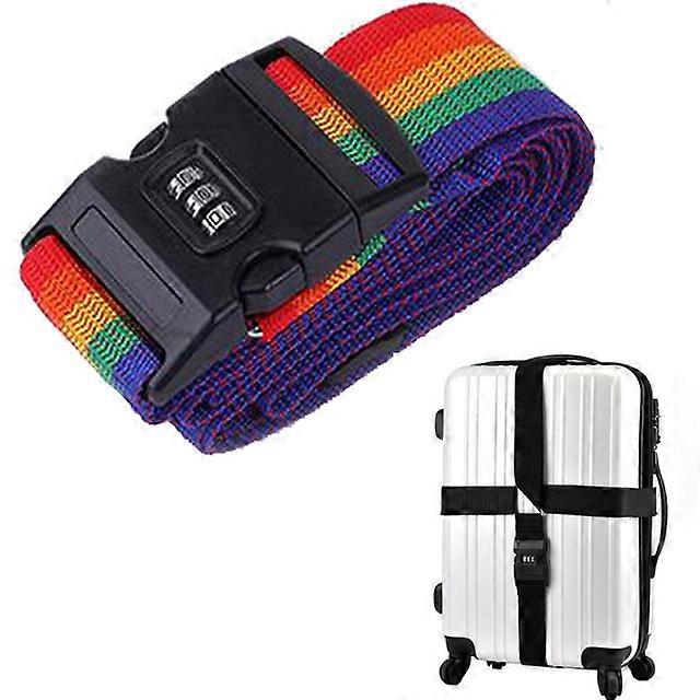 420cm Adjustable Luggage Strap Travel Essential Accessories Suitcase Supplies Fixed Belt Password Straps for 18-34 Inch Suitcase