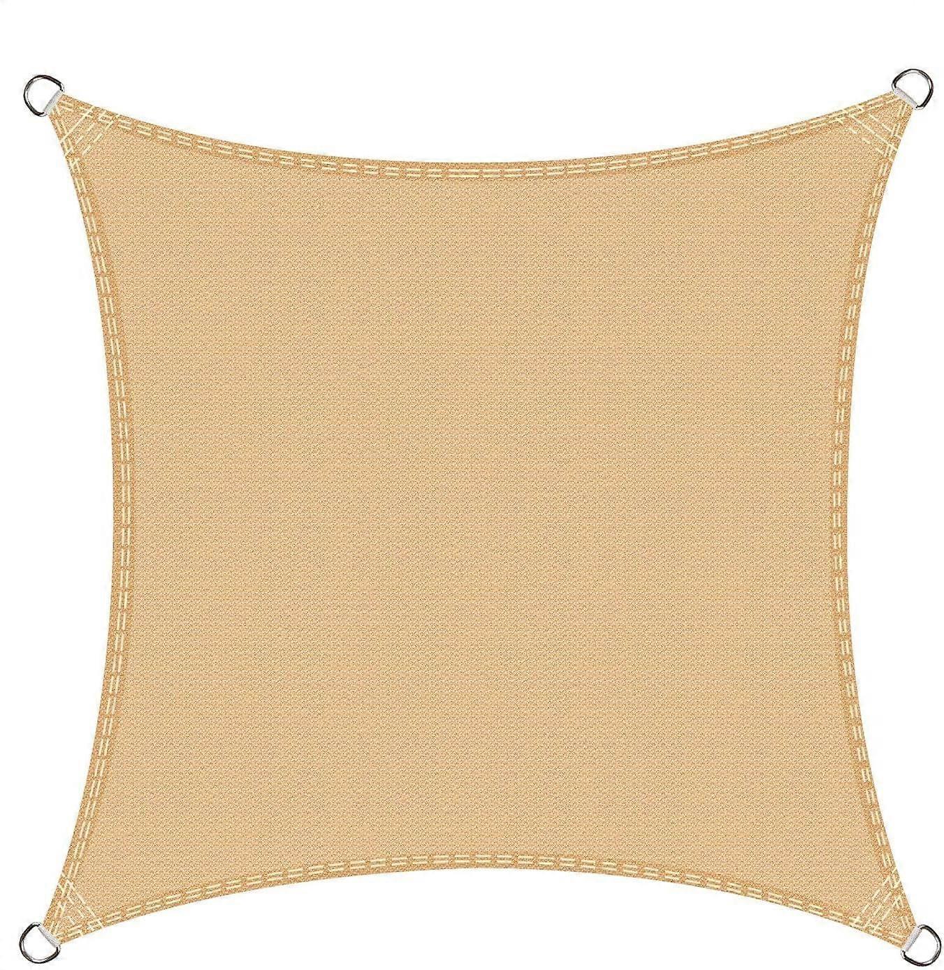 Rectangular shade sail, 2x2m, waterproof and UV resistant, cream