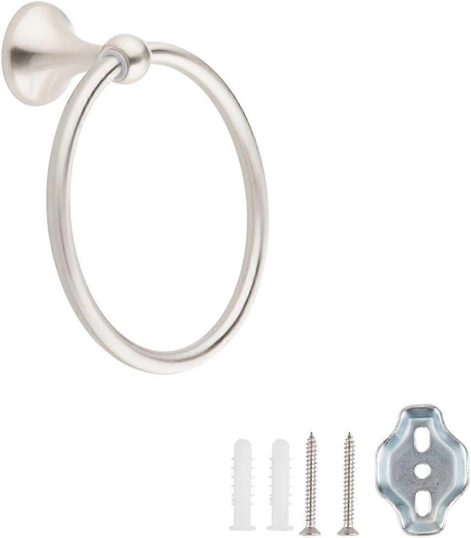 Towel ring, satin nickel