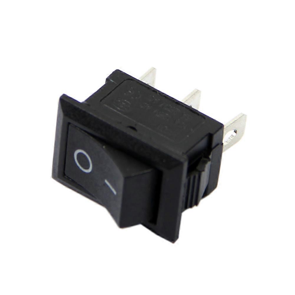 Terminal Snap-in On-Off Boat Switch Black Rocker 3 Pin AC 6A/250V 10A/125V