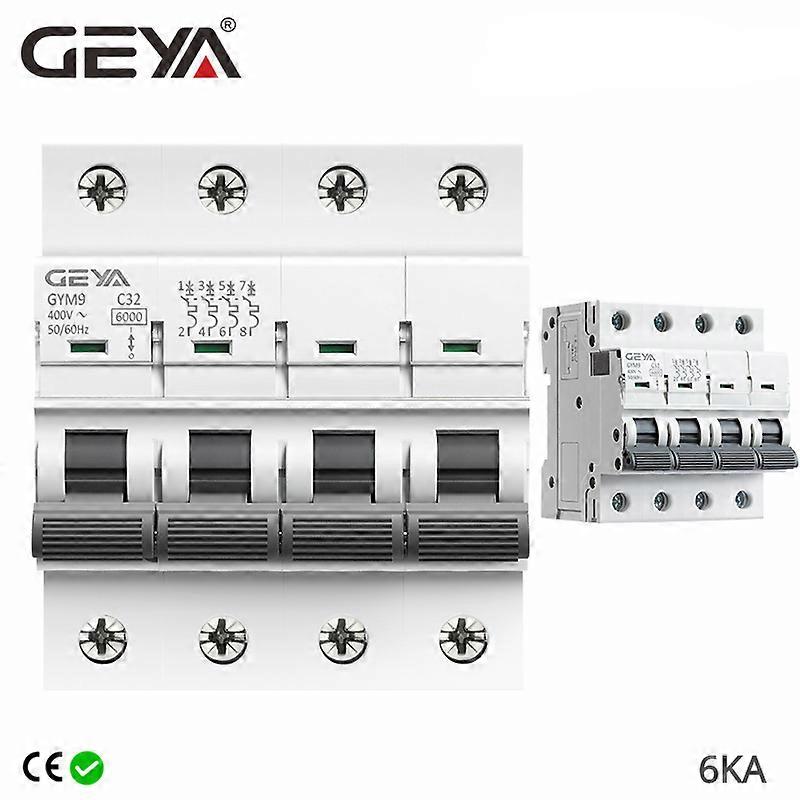 GEYA GYM9 4Pole 6KA Breaking Capacity MCB Din Rail Mini Circuit Breaker 6A-63A AC Type Factory Direct Manufacturer