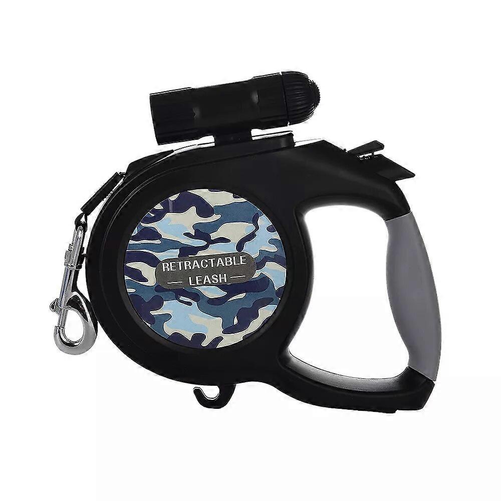 8m 50kg Long Strong Dog Retractable Leash With LED Flashlight For Medium Large Dogs Automatic Extending Pet Walking Hiking Rope