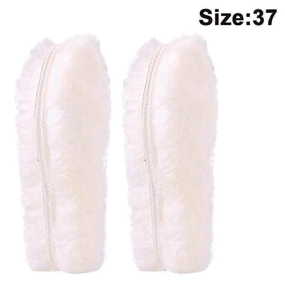 Fuzzy Sheepskin Insole, Warm Thick Fluffy Lambswool Inserts  37