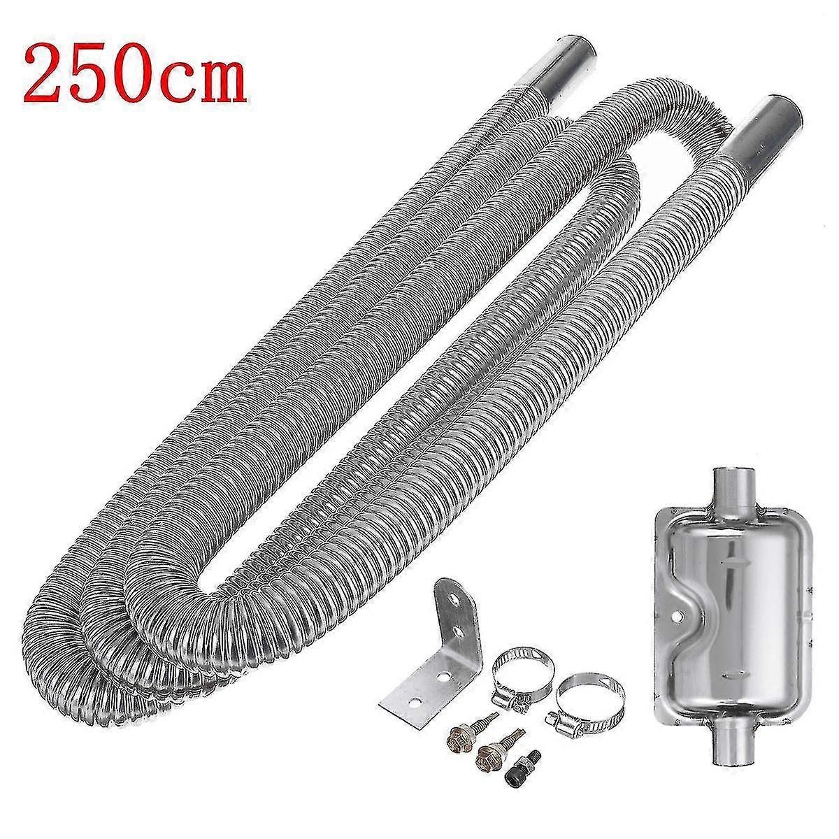 250cmステンレススチール排気管+24mmサイレンサーパーキングエアディーゼルヒーターセット