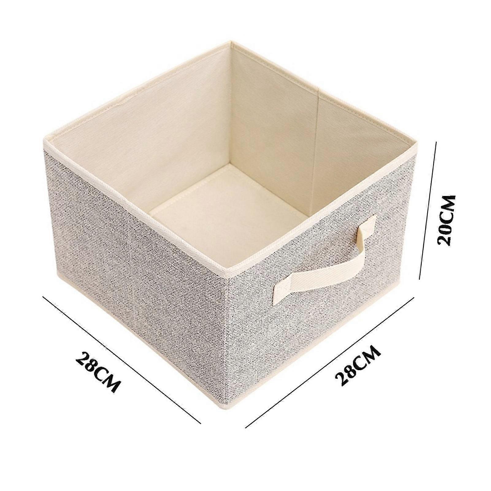 Foldable Cube Storage Baskets With Handles Storage Boxes For Wardrobe Shelf Under Bed