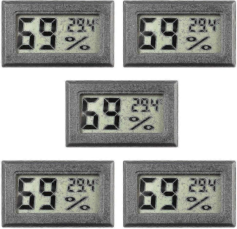 Μίνι hygrometer 5 πακέτων μικρή ψηφιακή οθόνη LCD υγρόμετρου υγρόμετρου εσωτερική