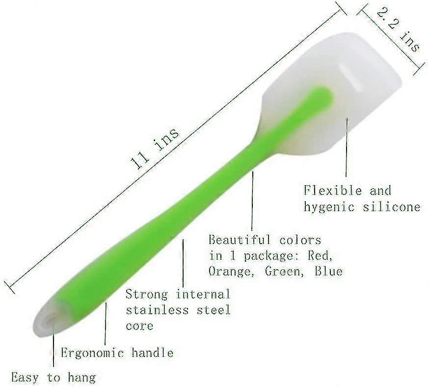 Set de spatule din silicon 4 - Spatule flexibile rezistente la căldură