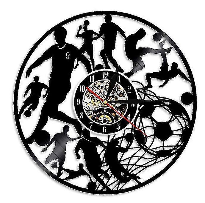 Voetbal Vinyl Record Wandklok