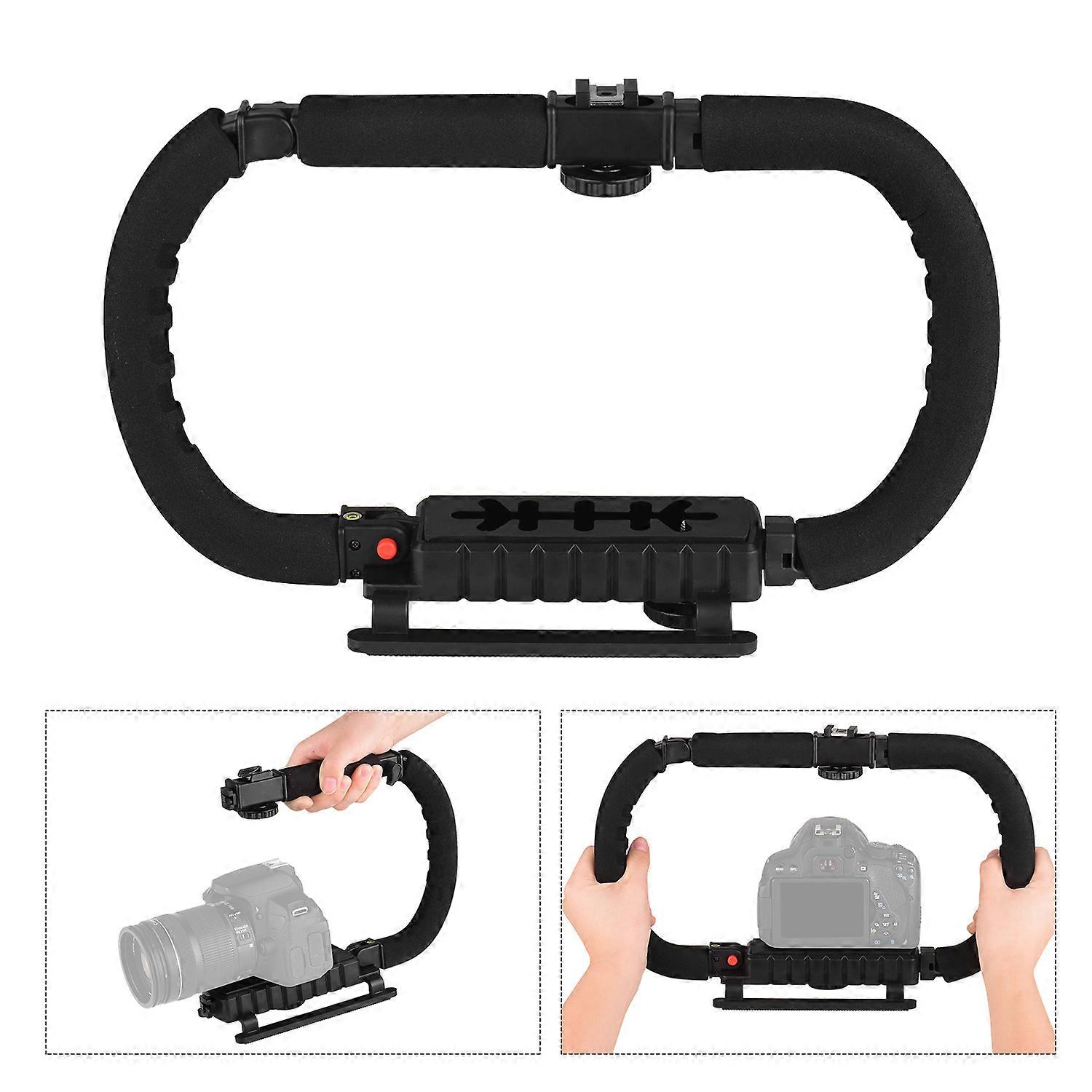 Foldable C Shaped Handheld Action Stabilizer Grip Flash Bracket Holder