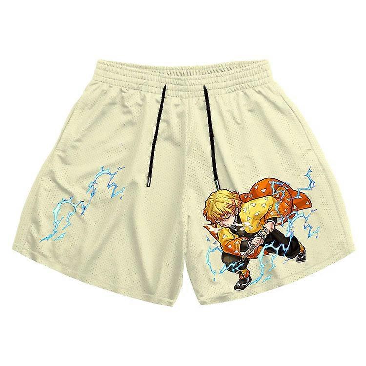 عارضة أنيمي السراويل الرجال النساء شبكة سريعة الجافة الصالة الرياضية السراويل الوردي أزياء كبيرة الحجم قصيرة Pangts للياقة البدنية تجريب تشغيل الصيف