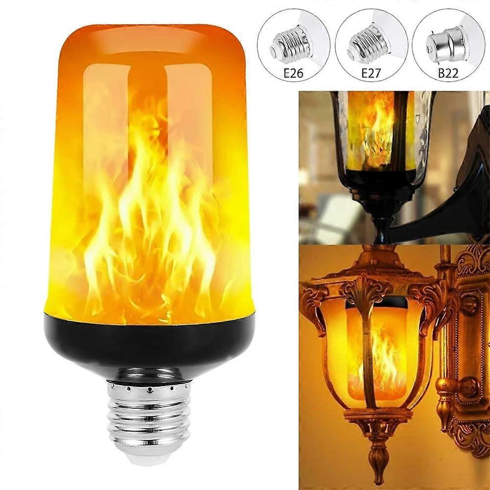 E14/E27 LED Flame Light Bulbs 4 Modes Party LED Flame Effect Light Simulation Fire Lights Bulb Garden Decor Flickering Lamp