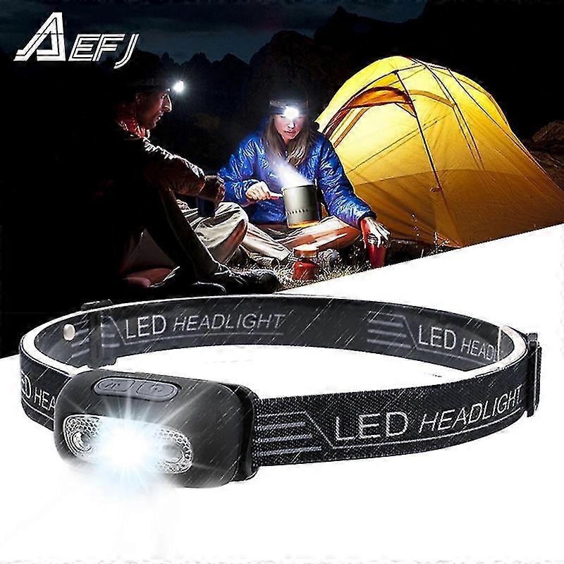 Mini Rechargeable Led Headlamp Body Motion Sensor Headlight Camping Flashlight