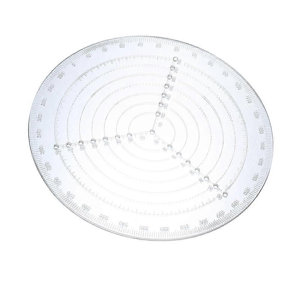 Round Center Finder Compass Clear Acrylic Lathe Centering Tool Circle Gauge for Drawing Circles Wood