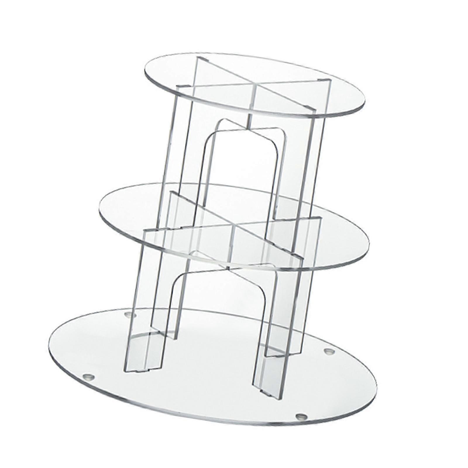 Supporto per cupcake in acrilico a più livelli per forniture per feste Decorazioni festive Snack Display a 3 livelli