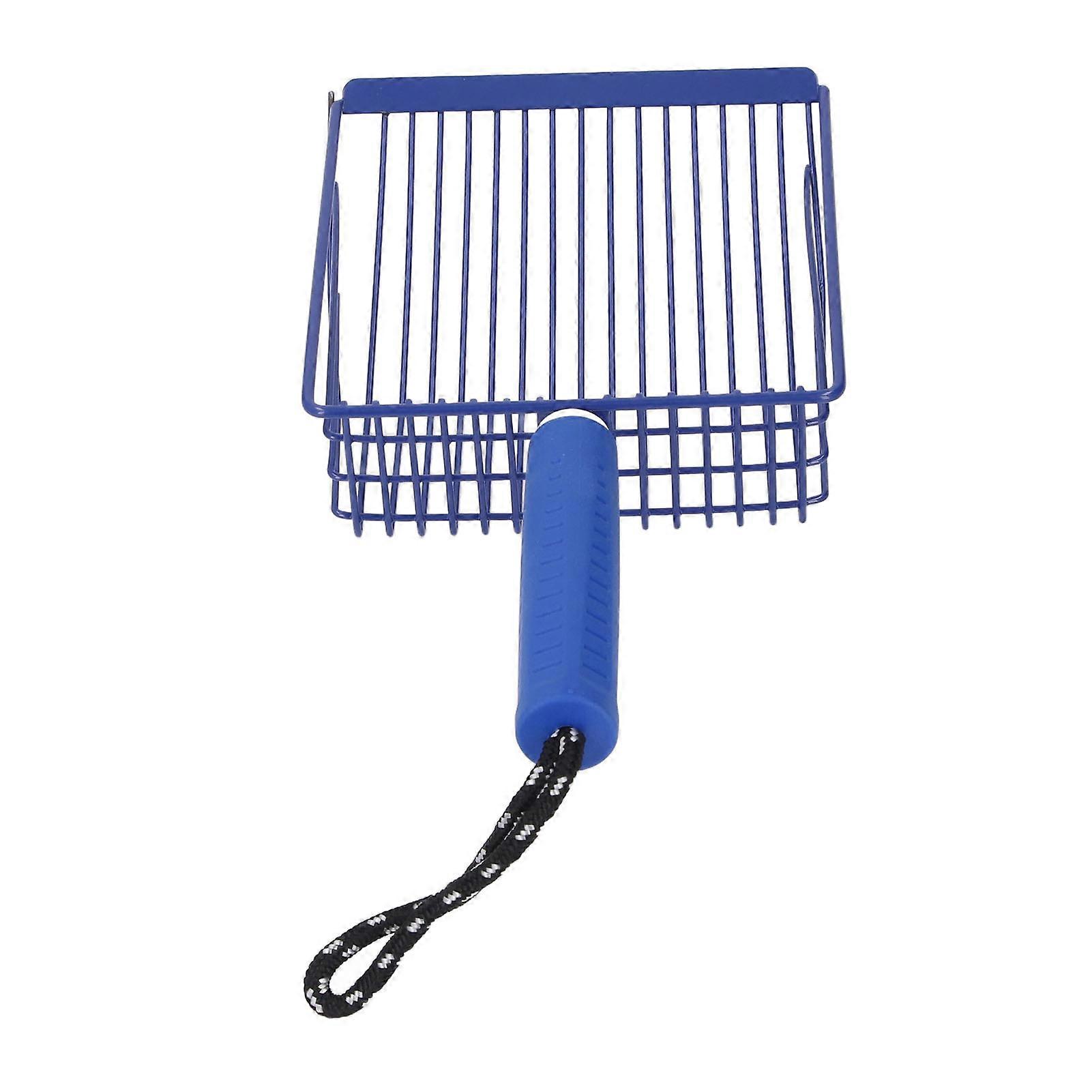 Cat Litter Scoop Removable Handle Metal Fast Filtration Cat Litter Shovel Litter Box Scoop for Cat Litter Box Cleaning Blue