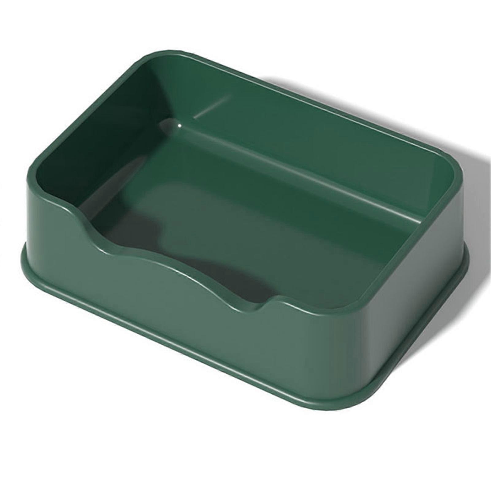 Large Square Cat Litter Pan,  PP, Spatter-Proof, Easy Clean
