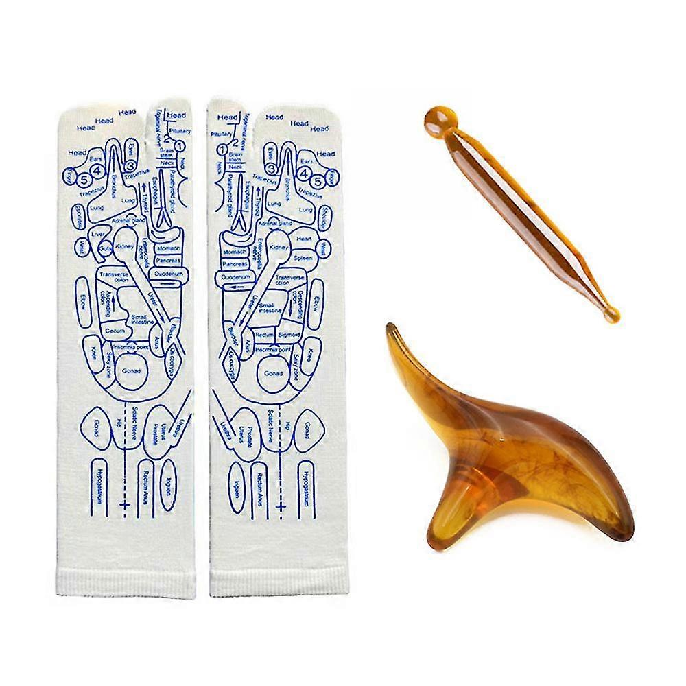 Akupainantavyöhyketerapiasukat triggerpistehierontatyökalulla, vyöhyketerapiajalkahierontasukat, jalkavyöhyketerapiasukat hierontatyökaluilla