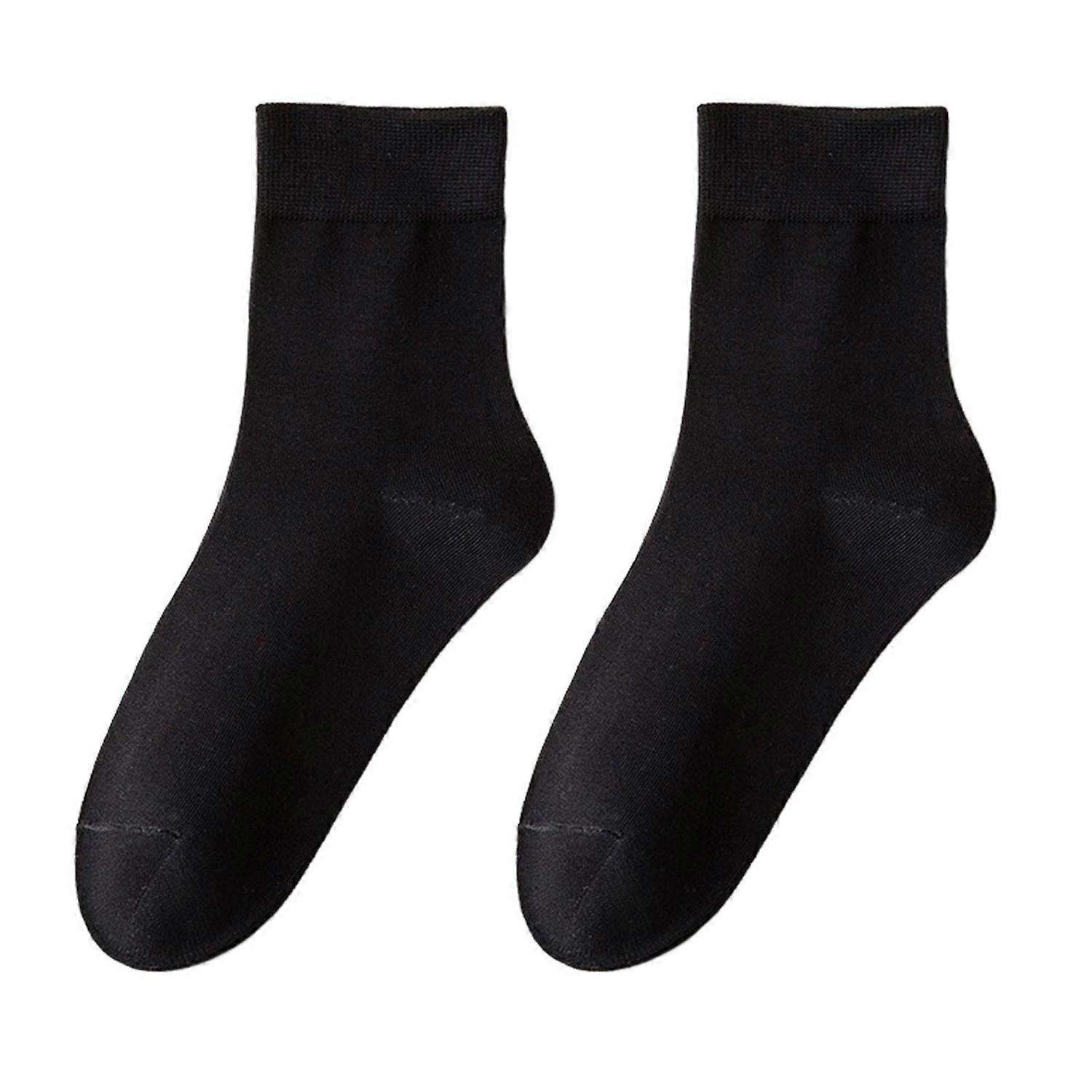 1 Pair Unisex Socks Mid-tube No Odor Solid Color High Elasticity Anti-slip Breathable Soft