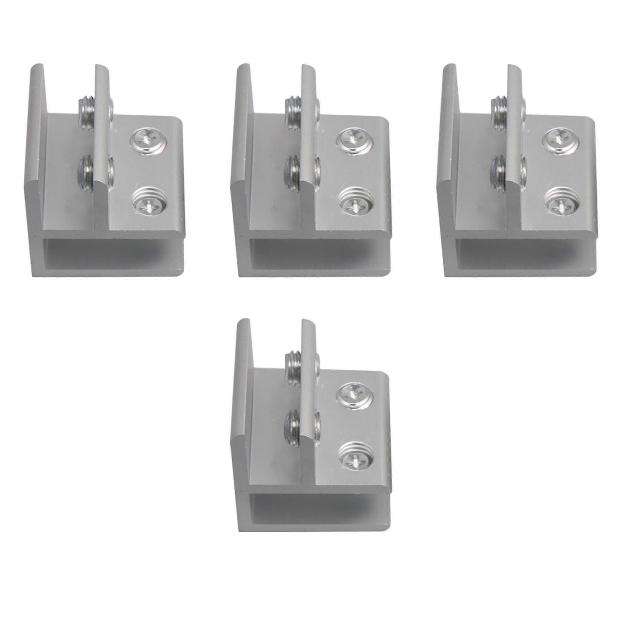 4 X אלומיניום 90 מעלות 8-12 מ"מ מהדק זכוכית לארון זכוכית --