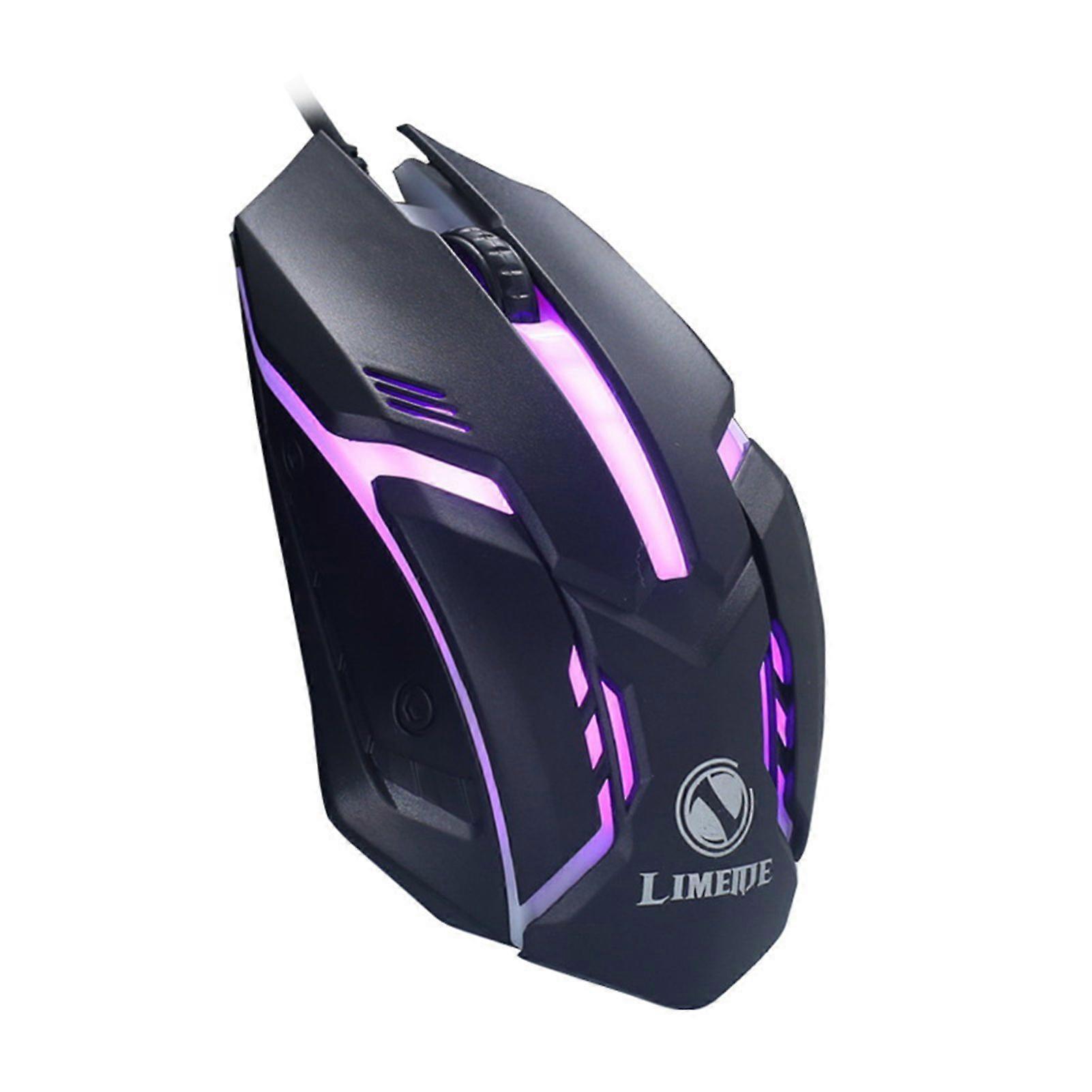 E-Sports USB Wired Mouse Colorful LED Gaming Mouse 1000 DPI Mechanical Mice Computer Accessories Wired Gamer Mouse For Desktop Laptop PC Computer