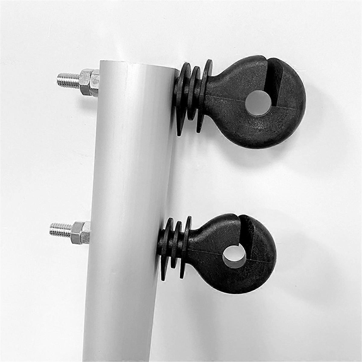 50pcs Flat Nut Insulators Electric Fence Insulators Threaded Electric Fence Insulation Spiral Insul