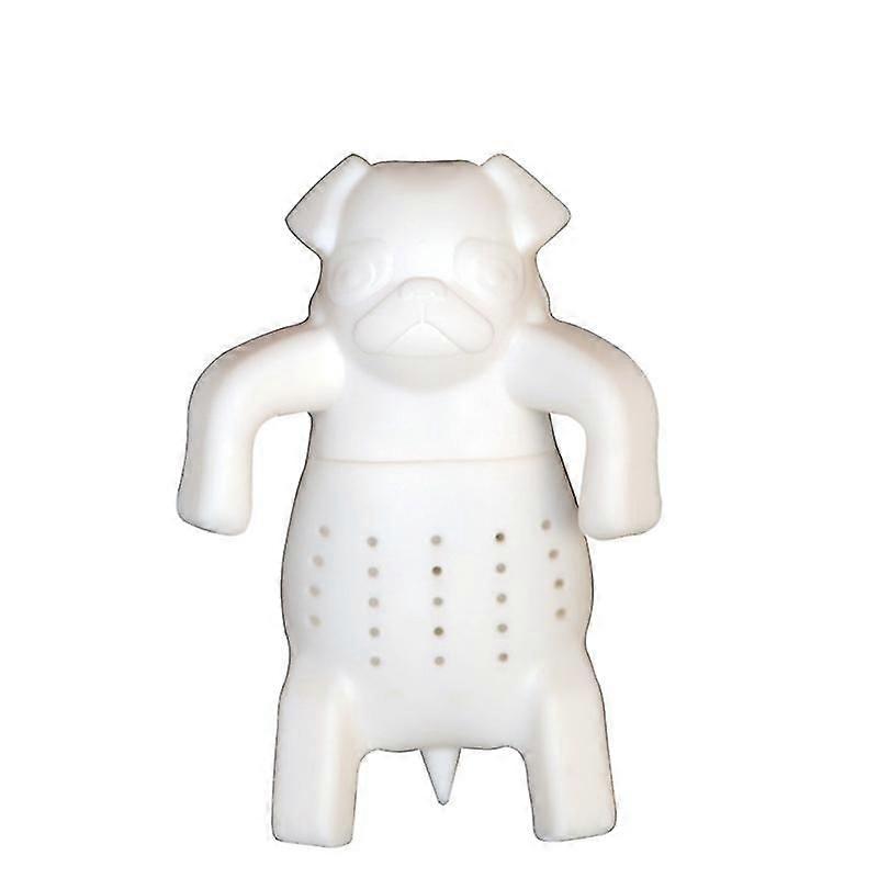 In A Mug Tea Infuser, Tea Set Silicone Tea Drain Pug Tea Infuser(1pcs-white