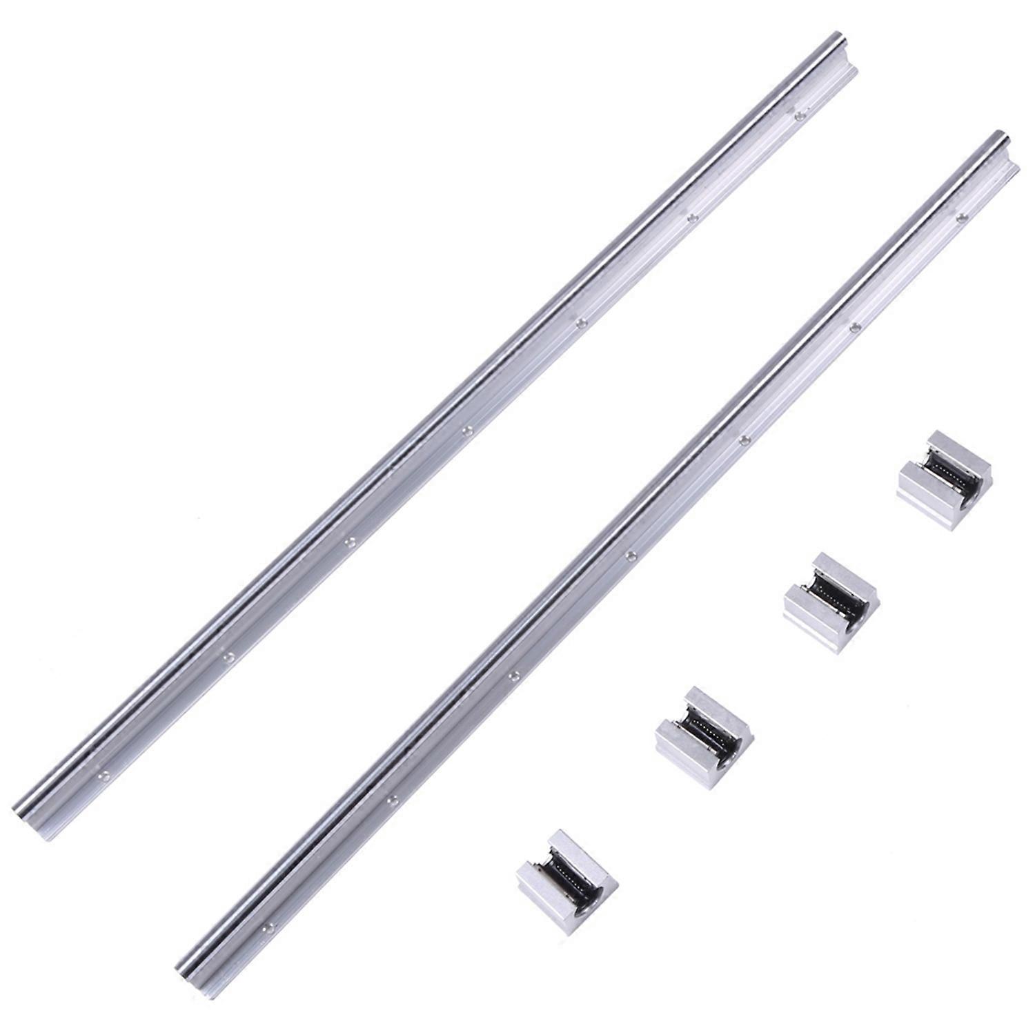 2pcs SBR12-700mm 12MM Linear Bearing Rail Slide Guide Shaft 4Pcs SBR12UU Blocks
