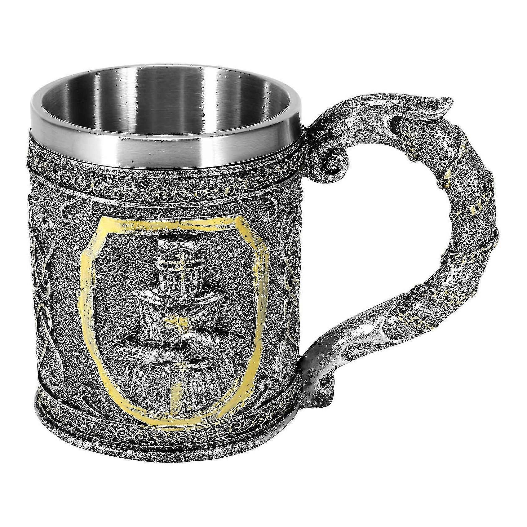 Medieval Templar Crusader Knight Mug Suit Of Armor Knight Of The Cross Beer Stein Tankard Coffee Cu