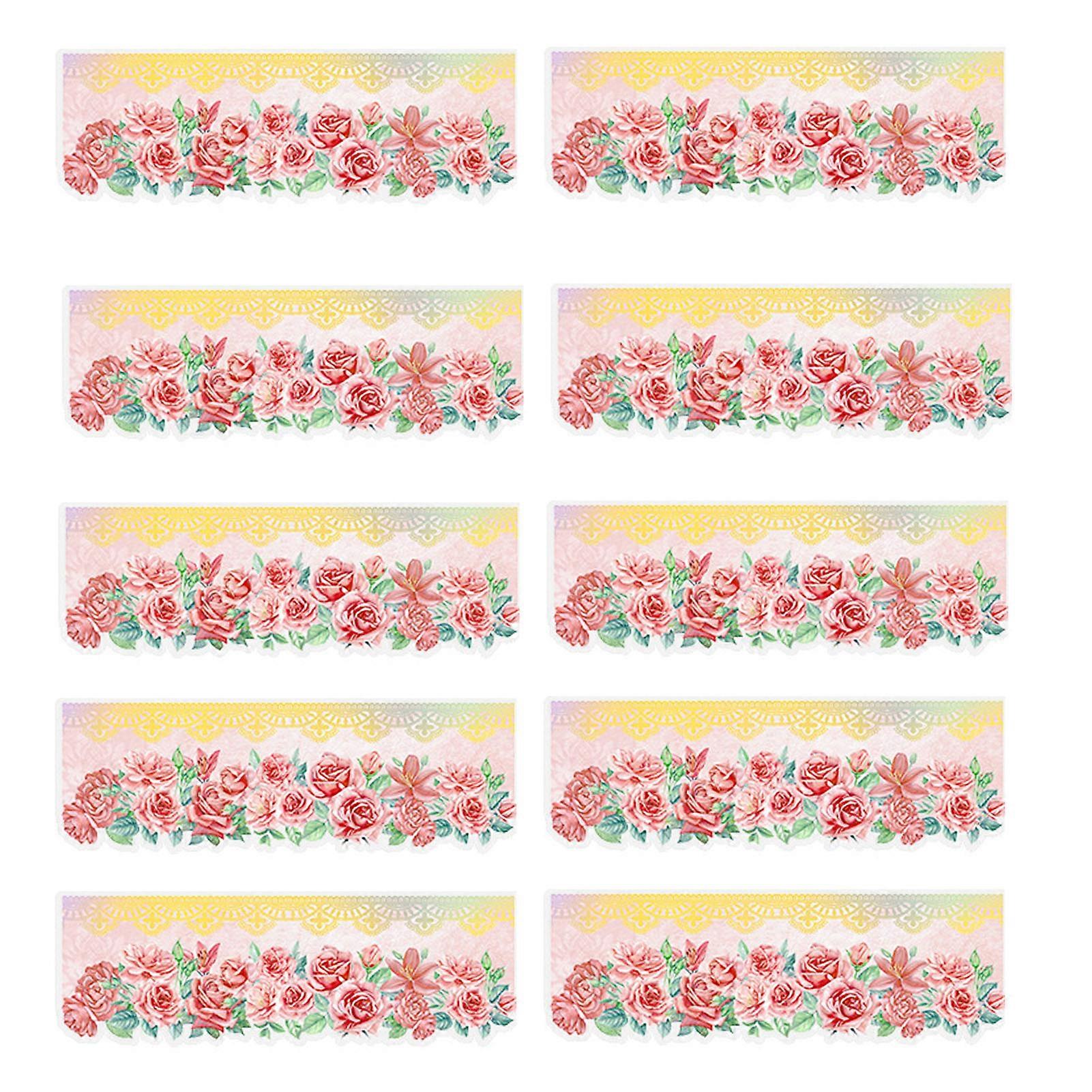 10 Sheets Per Pack Beautiful Day PET Romantic Series Lace Flower Ledger DIY Decorative Stickers Handbook Supplies