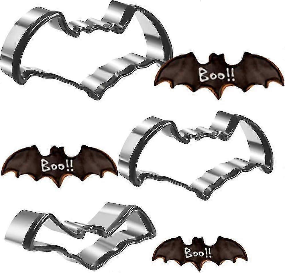 Cookie Cutter - 3 Pieces Bat Shape Stainless Steel