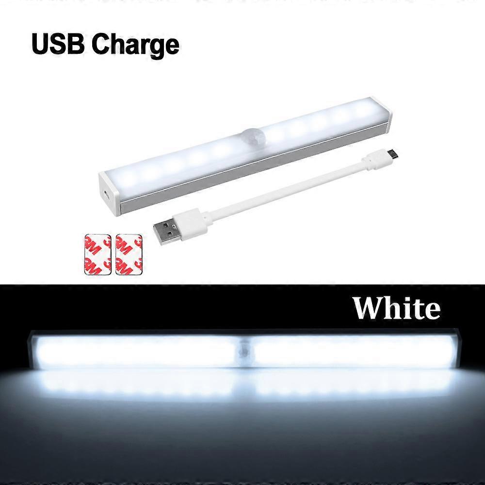 USB Rechargeable LED Night Light With Motion Sensor Switch Magnetic Strip LED Cabinet Light Lamp For Kitchen Table PIR Sensor Night Lamp