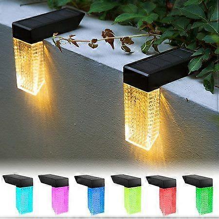 Solar Deck Lights for Outdoor Solar Step LED Lights 2 Pack