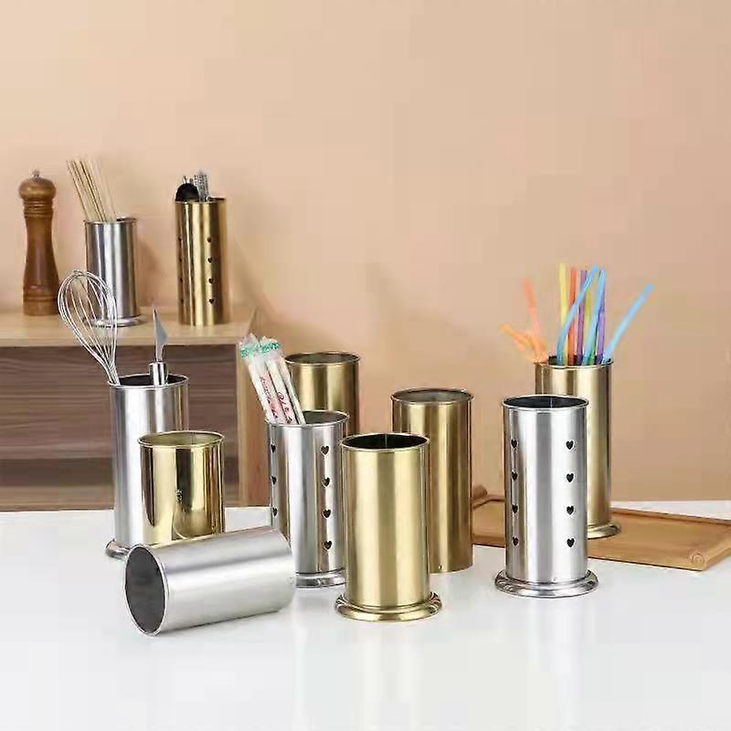 INF Portacubiertos Elegante cubertero de acero inoxidable