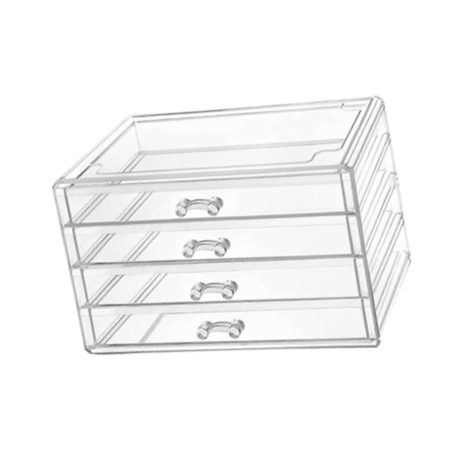 Organizer per cassetti in acrilico trasparente a più livelli per appartamento a casa nuziale a 4 livelli