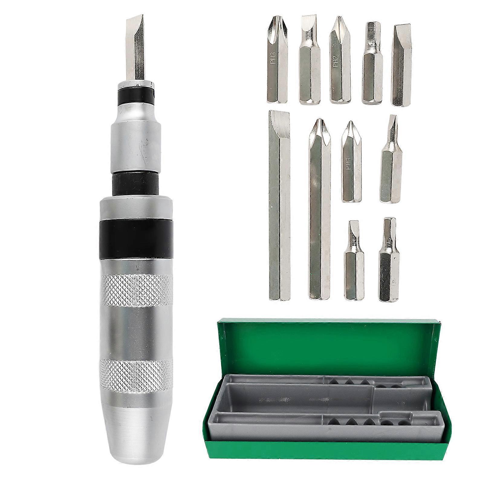 13Pcs Drive Impact Screwdriver Kit 12 Bits Multi Purpose Manual Impact Screwdriver for Maintenance