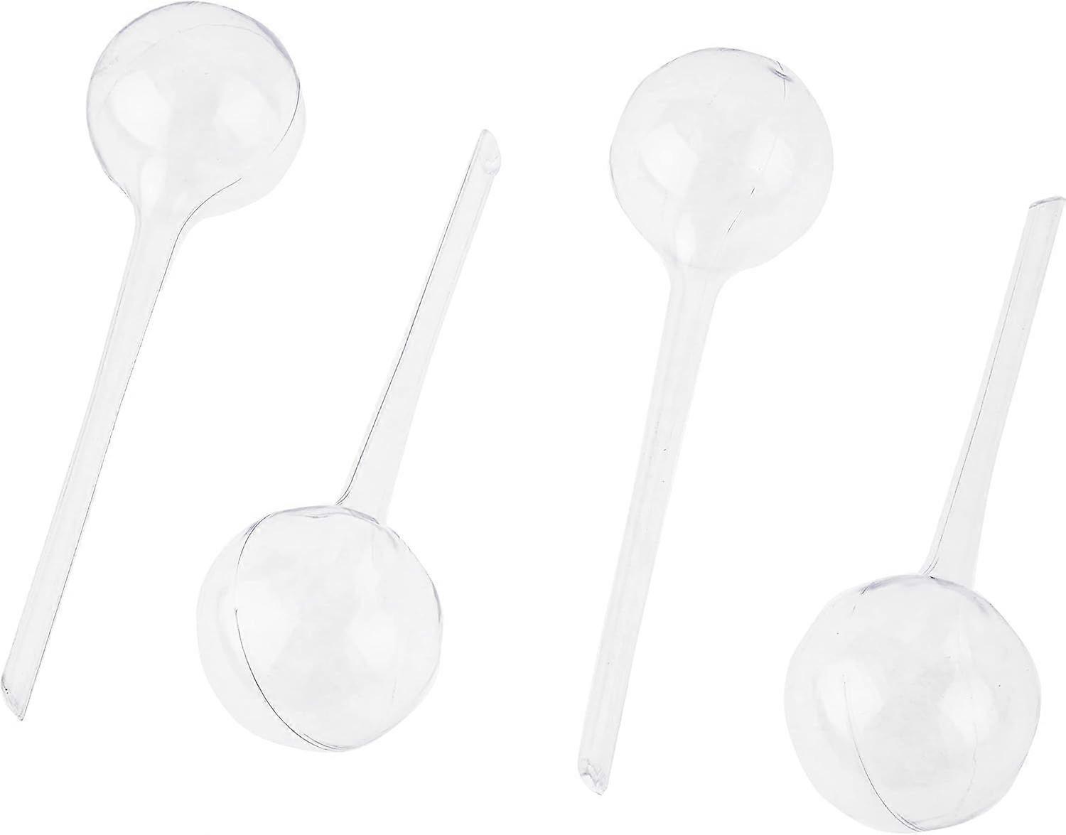 4 Pack Double Weeks Watering System Balls Retractable PVC Clear Plastic Plants 8cm