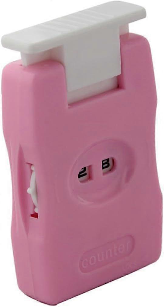 Manual Row Counter and Stitch Count for Knitting/Crocheting Tool for Home, Travel - Pink