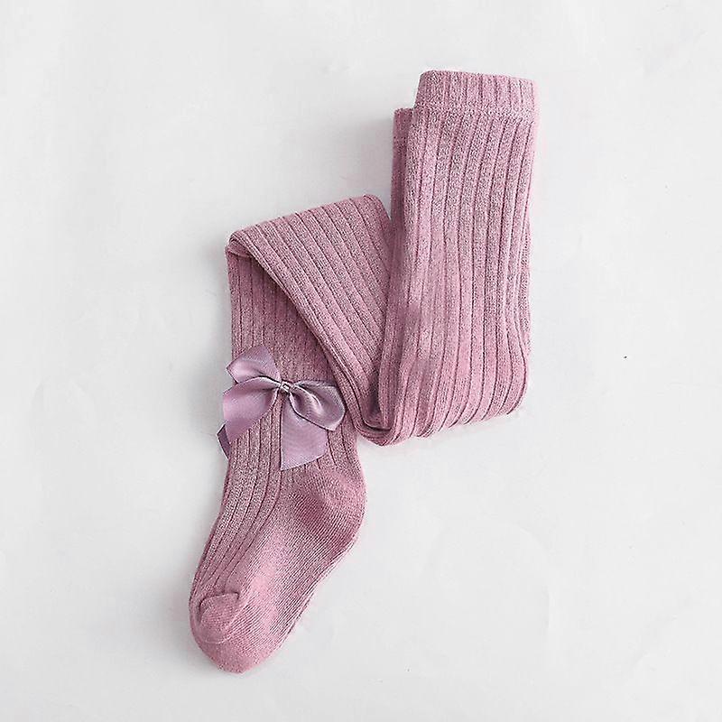 Bow Knit Girls Κολάν (6-12 μηνών) Μωβ
