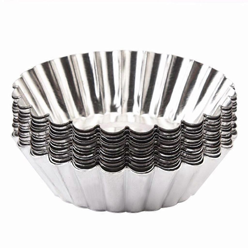 50PCS Aluminum Cupcake Cake Lined Mould Tin Baking Tool Hot