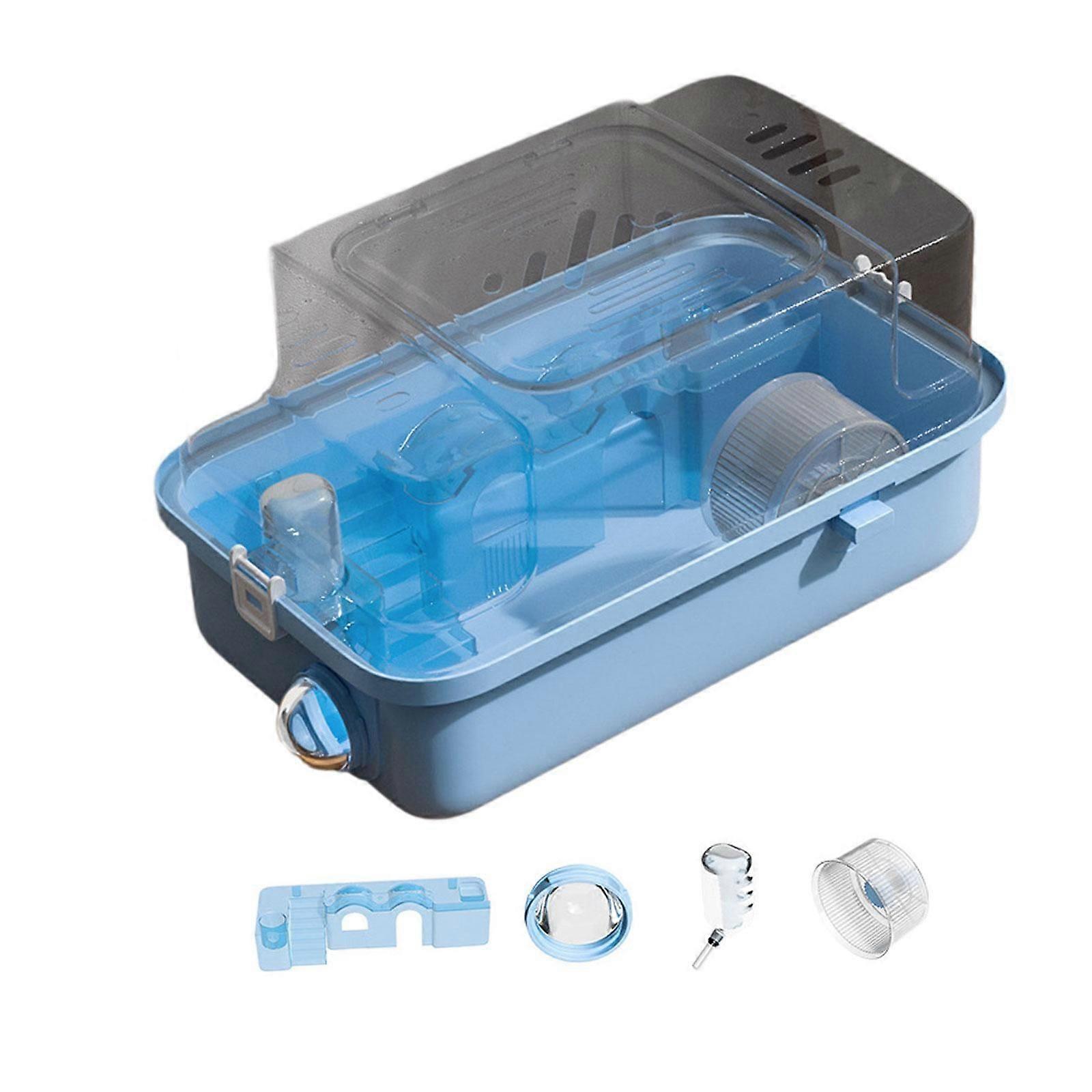2 Layers Compact Versatile Hamster Cage for Small Animals Rabbits Guinea Pigs blue