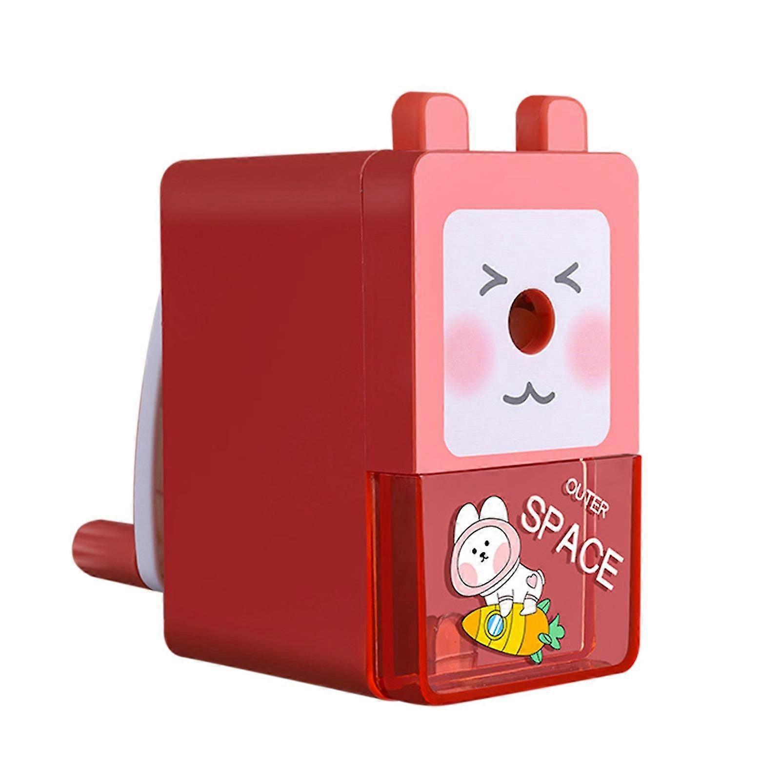 Manual Pencil Sharpener Cartoon Quick Sharpening Cute Rabbit Astronaut Rotary Pencil Cutter Student Supplies