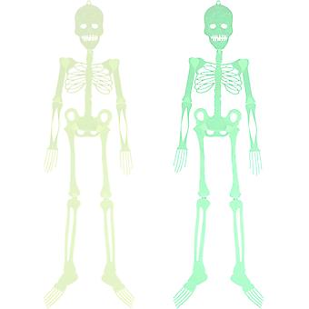 Upiorna kukiełka na Halloween, świecąca w ciemności kukiełka szkieletu z drążkiem sterującym, zapewniająca niezapomniane występy