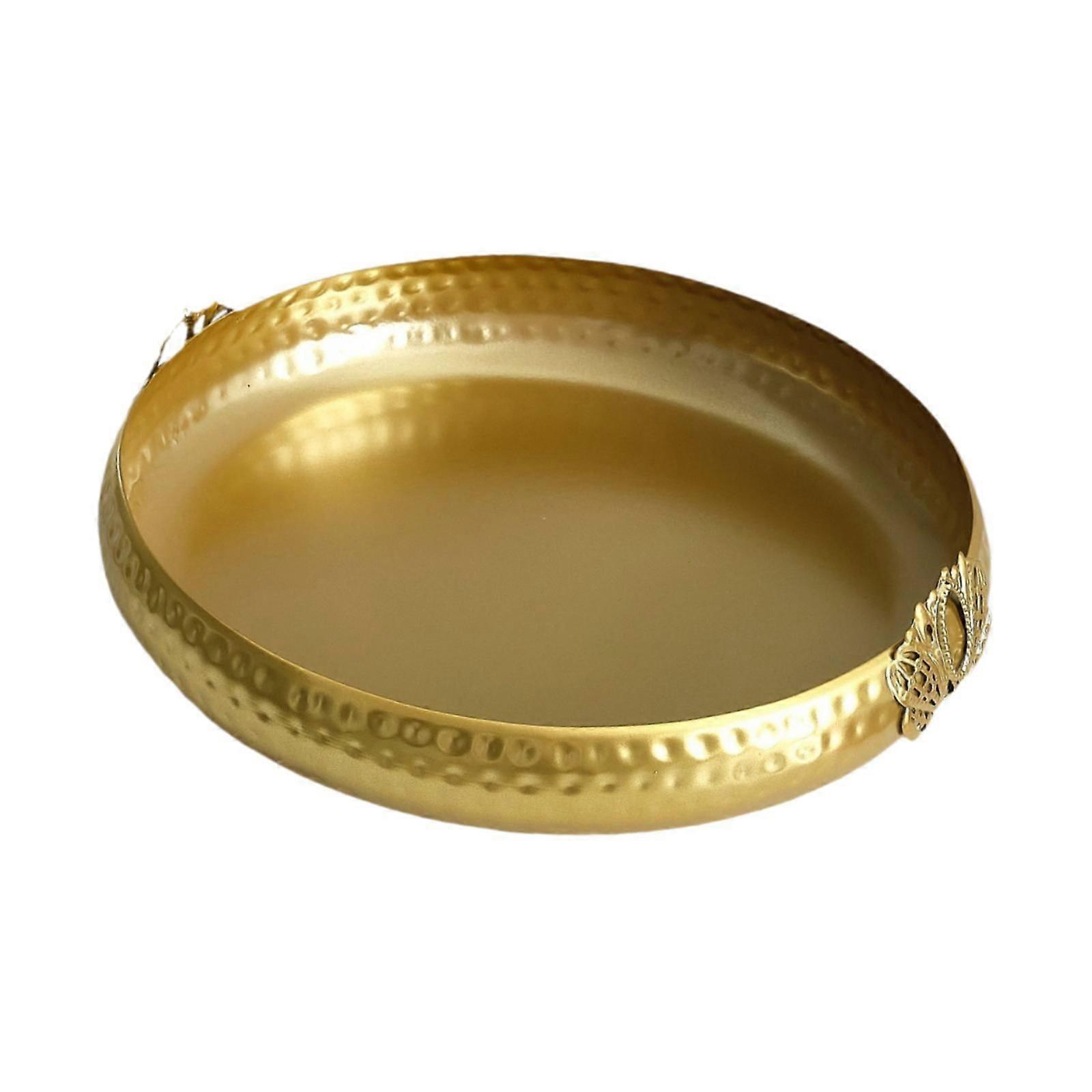 طبق طعام منظم زخرفي صينية تقديم لمقبلات كوكيز عيد ميلاد ذهبي 30 سم × 7.5 سم