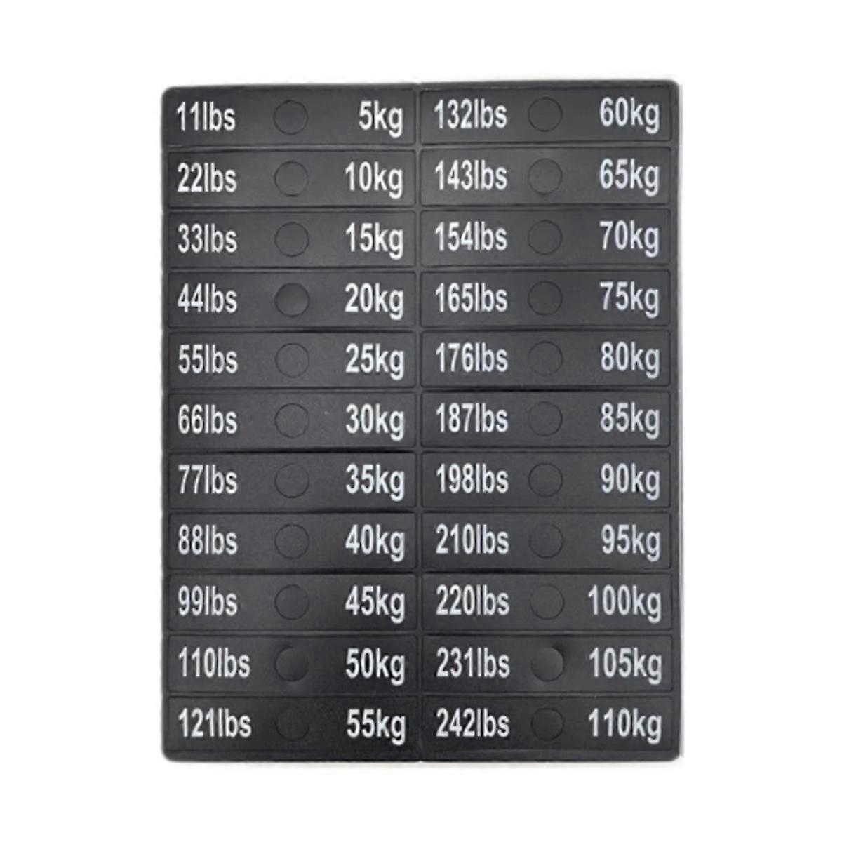 サーキットブレーカーラベルステッカージムセルフスティッキーウェイトブロックラベルステッカーエクササイズ機器デカールウェイトスタックラベル、B