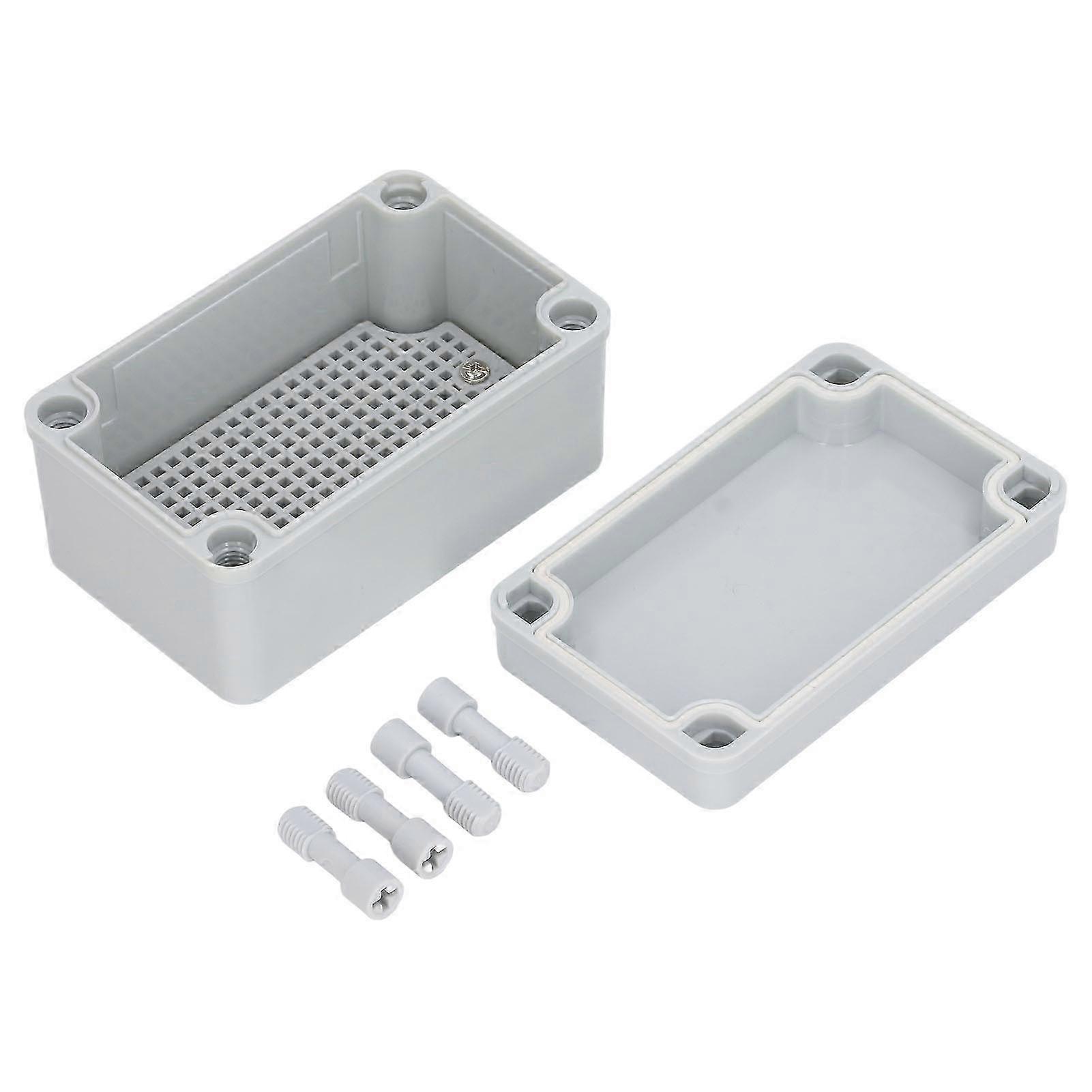 Gray Electrical Junction Box with Mounting Plate IP67 Waterproof Impact Resistance Practical Electric Project Case