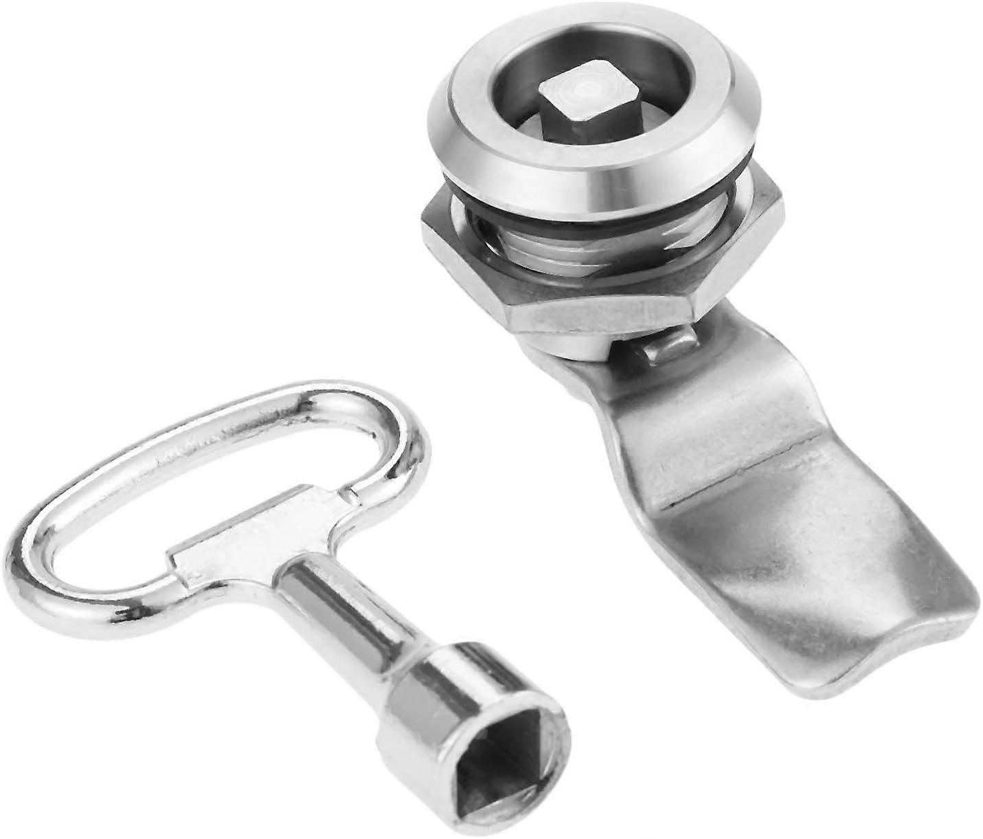 Electric Multi-function Door Lock Furniture Lock Bin Lift Triangle Round Hexagon Cam Lock and a Core Lock Four Corner Silver