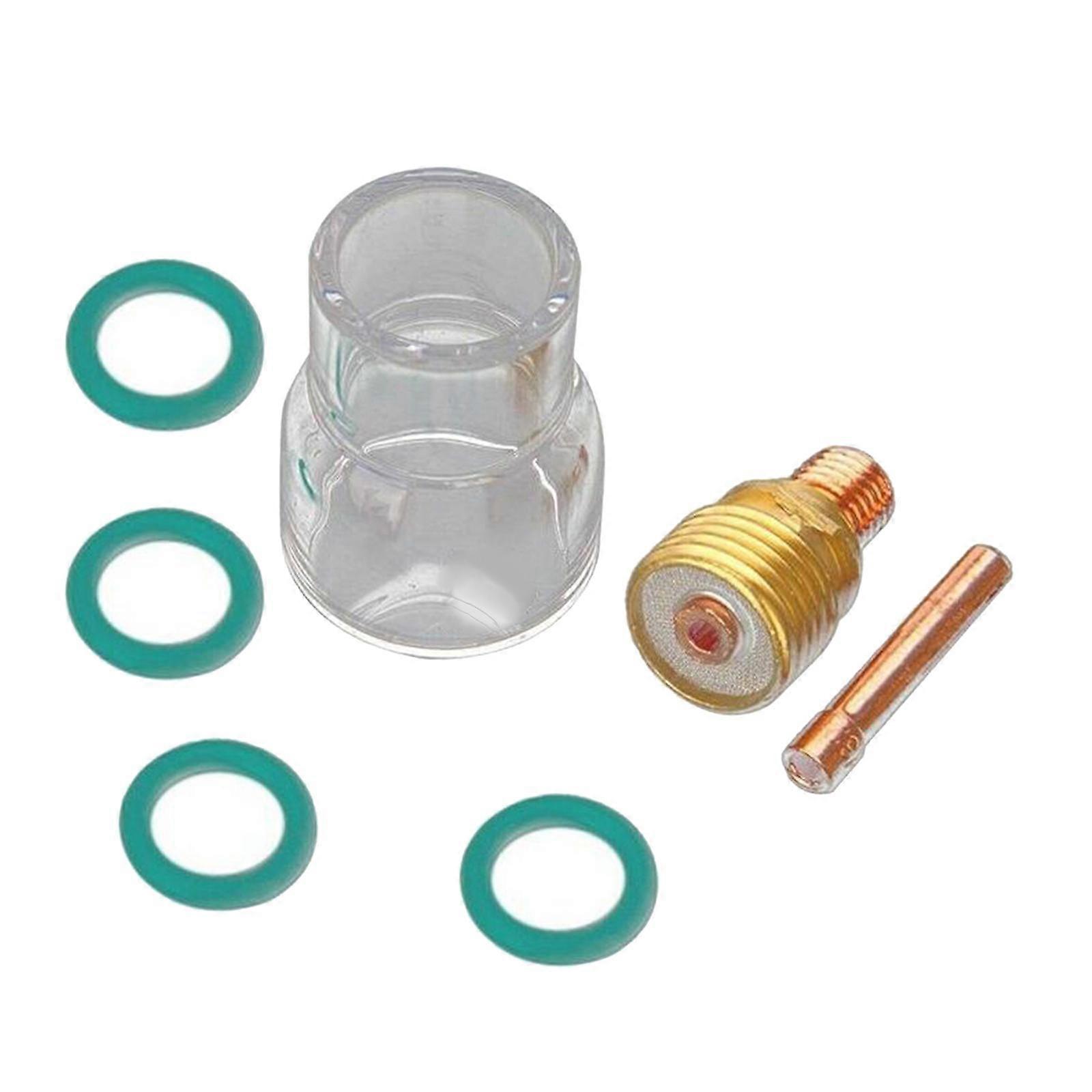 7PCS Torch Welding Stubby Collets Body Gas Lens Assorted for WP17 18 26